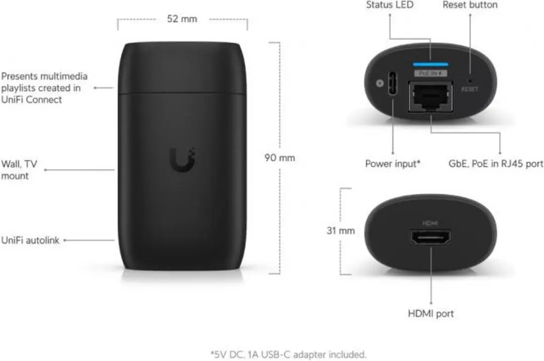 Ubiquiti UniFi Display Cast UC-CAST - Zwart - afbeelding 3 van 4
