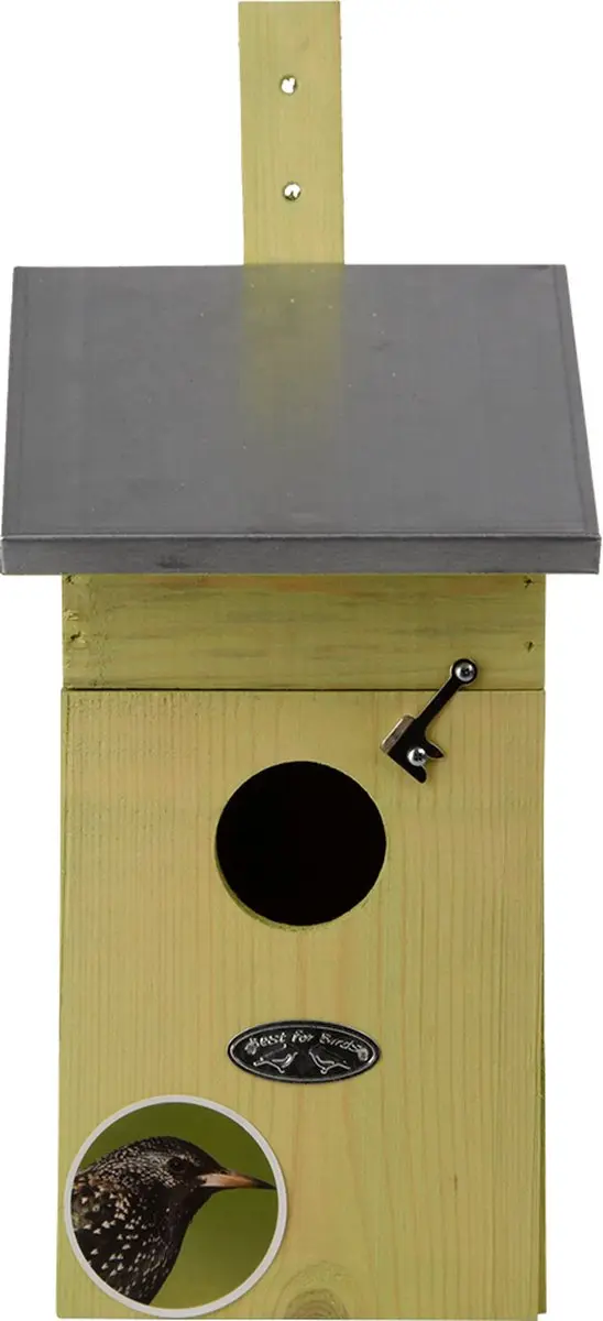Esschert Design Spreeuw Vogelhuisje - Houtkleur - afbeelding 6 van 6