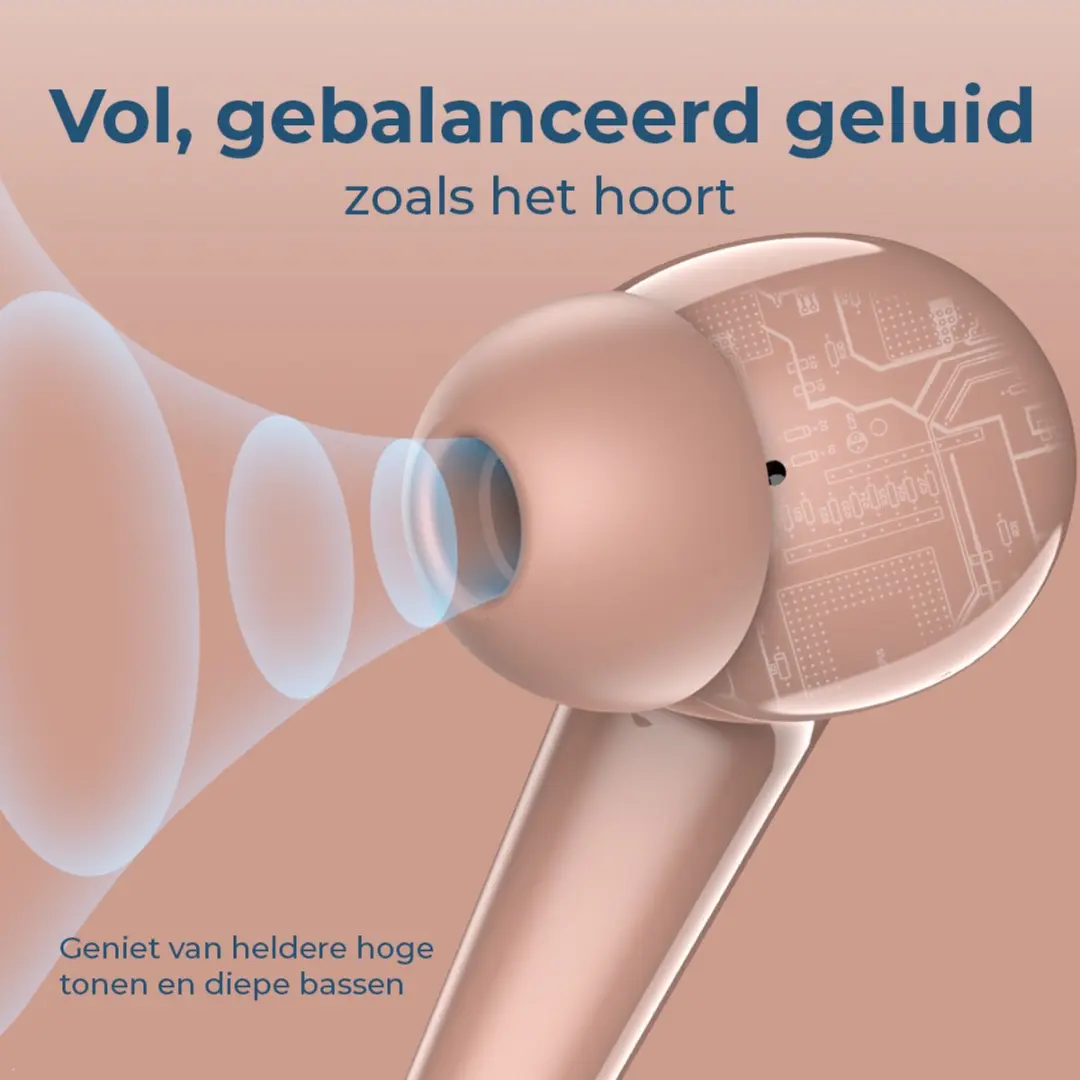 Denver TWE48DR Oordopjes - Bluetooth 5.3 - Roze - afbeelding 4 van 6