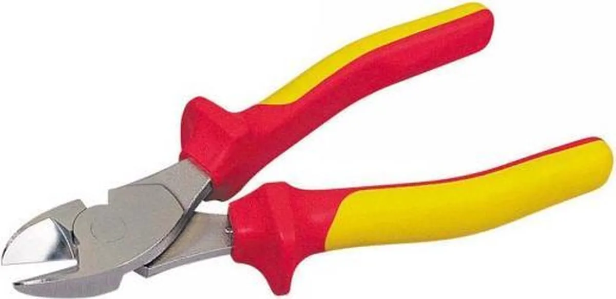 Stanley VDE 1000V Kracht-Zijsnijtangen 180mm - Geel