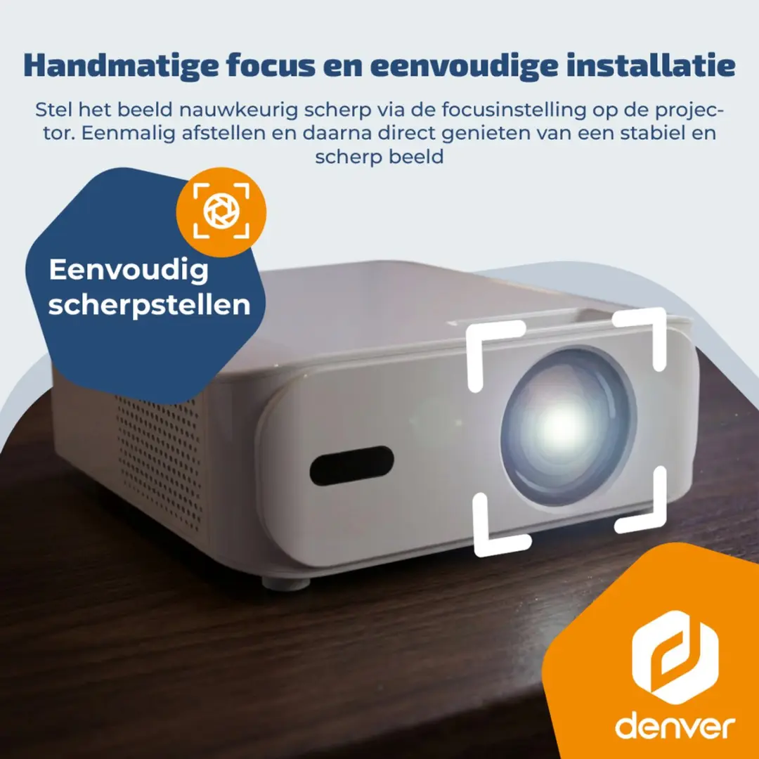 Denver Beamer PR4300 4K Projector - 400 ANSI Lumen - Wit