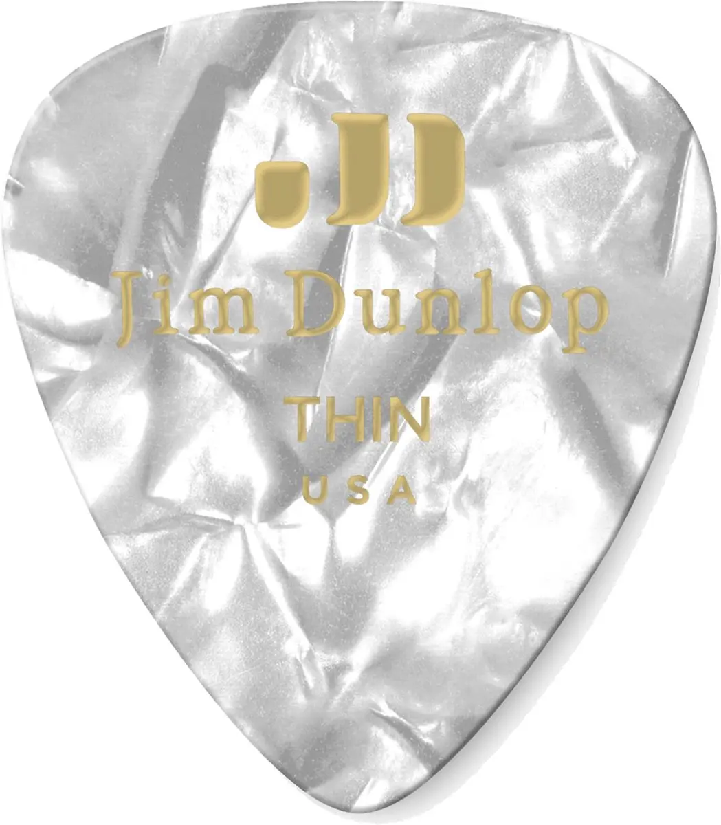 Dunlop Genuine Plektrum Pearl Wit 483 - 12 Stuks