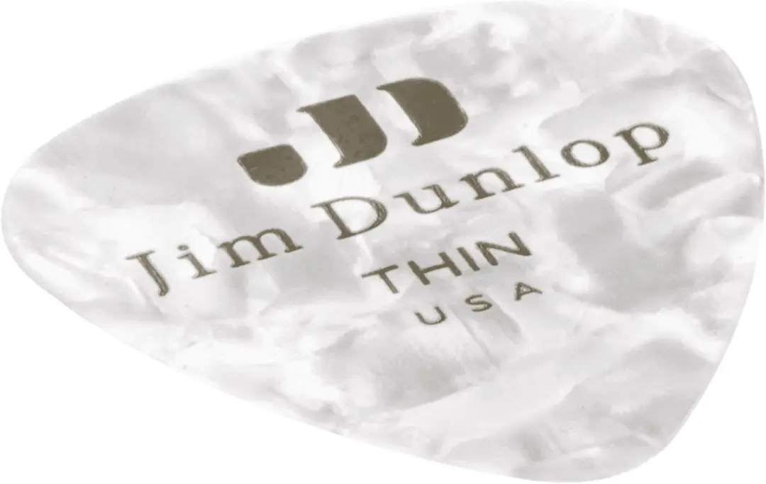 Dunlop Genuine Plektrum Pearl Wit 483 - 12 Stuks
