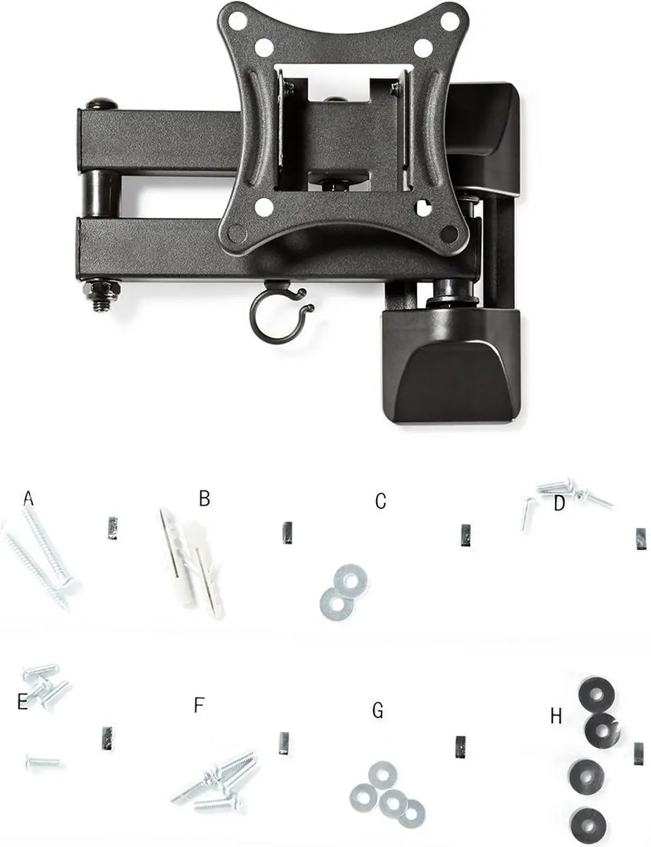 Nedis TVWM1510BK TV-Muurbeugel - 13-27" - 15 kg - Zwart - afbeelding 6 van 6