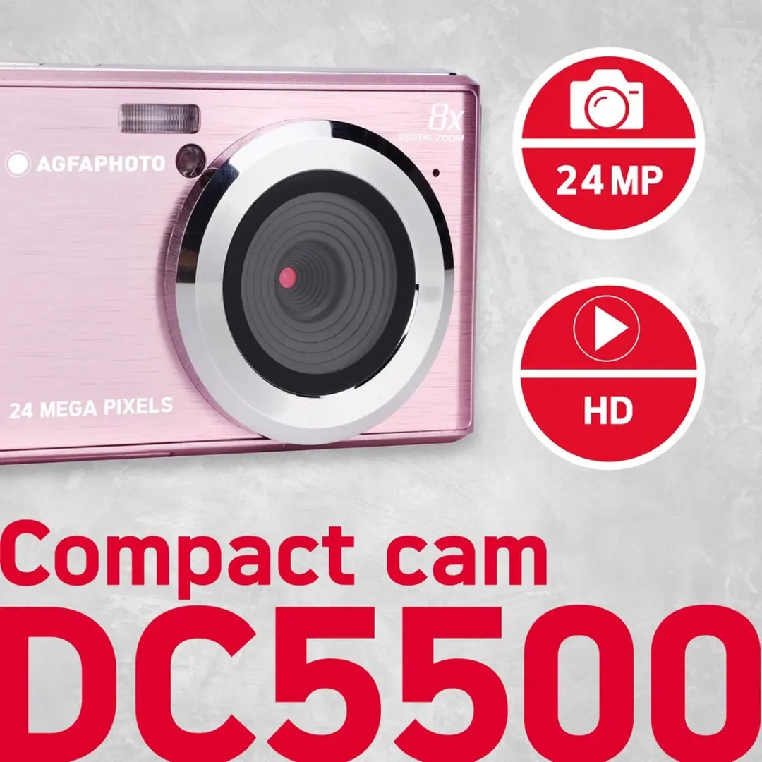AgfaPhoto Realishot DC5500PK Compactcamera - 24MP - Roze