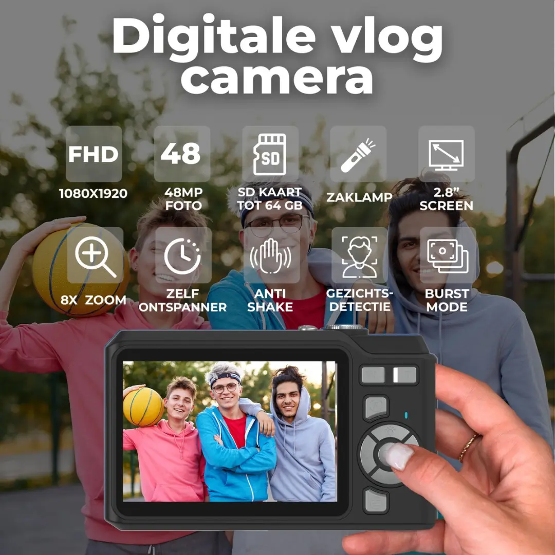 Denver DCA4818B Digitale Camera - 48MP - Full HD - Zwart