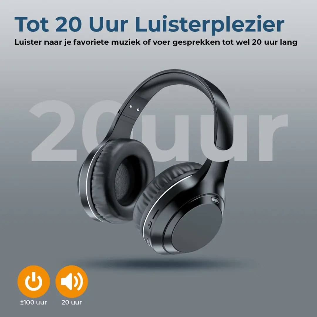 Denver BTN211 Bluetooth Koptelefoon - Noise Cancelling - Zwart