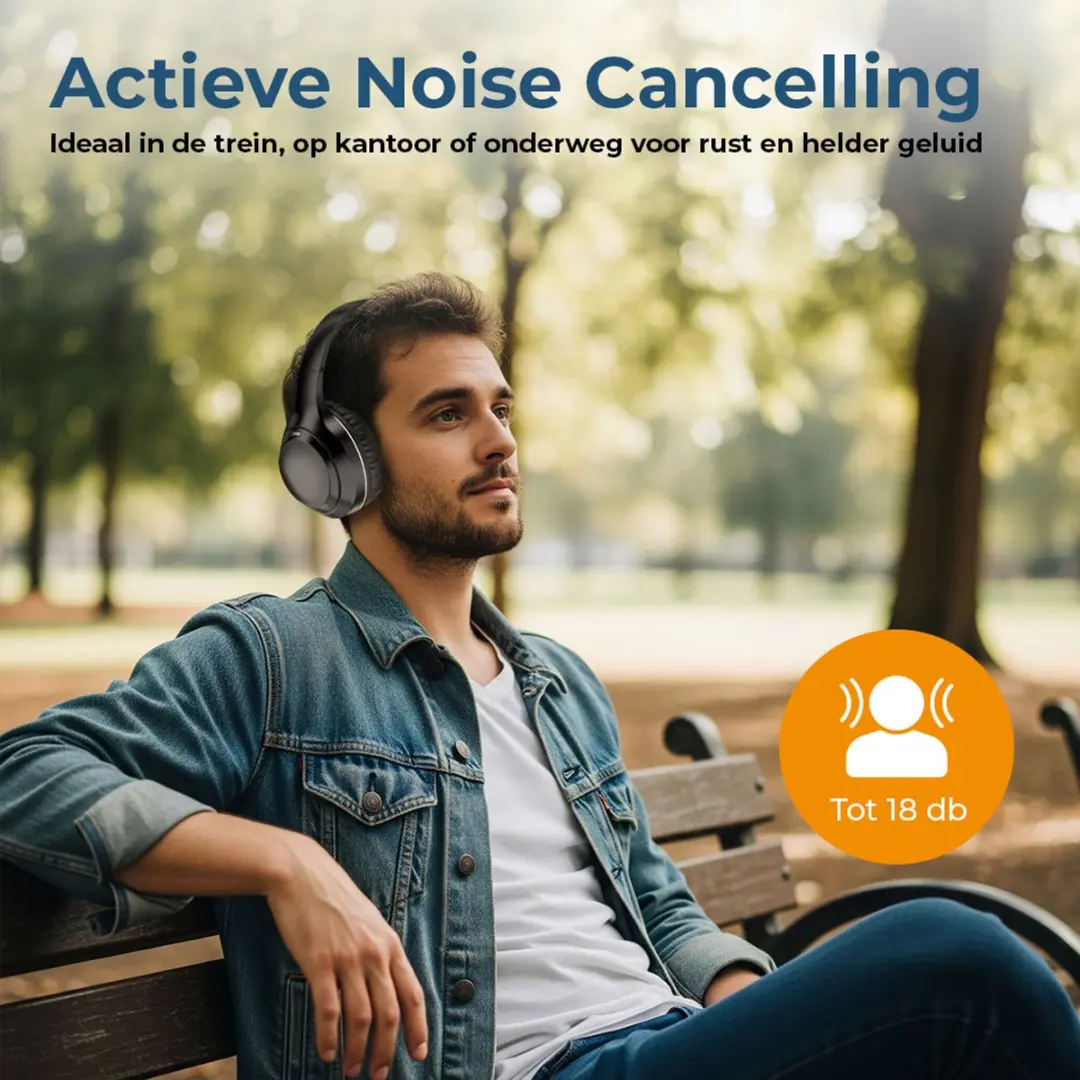 Denver BTN211 Bluetooth Koptelefoon - Noise Cancelling - Zwart