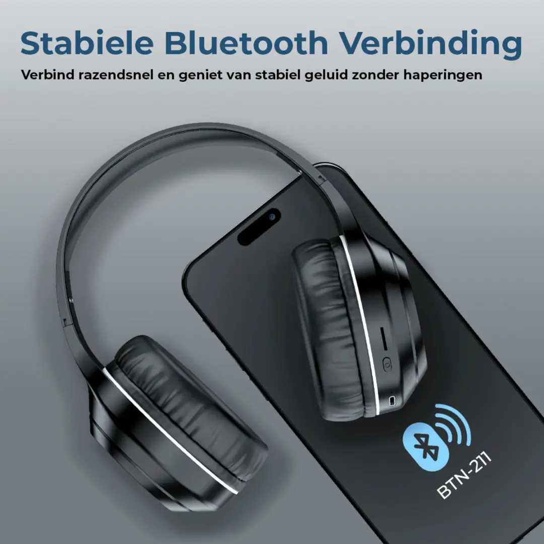 Denver BTN211 Bluetooth Koptelefoon - Noise Cancelling - Zwart