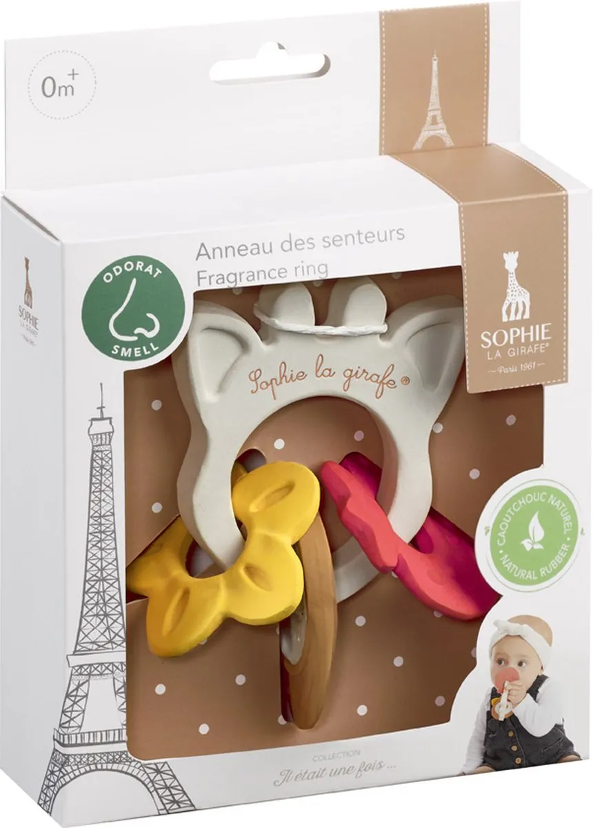 Sophie de Giraf Bijtring 3 Geuren - 5-Senses Collectie - OK-Biobased - afbeelding 6 van 6