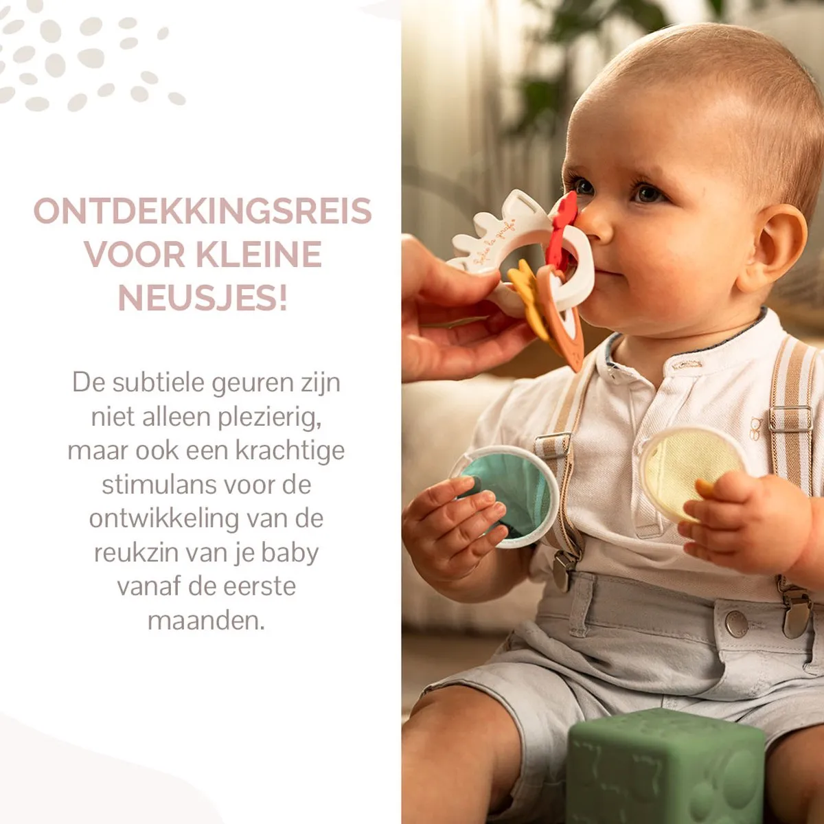 Sophie de Giraf Bijtring 3 Geuren - 5-Senses Collectie - OK-Biobased