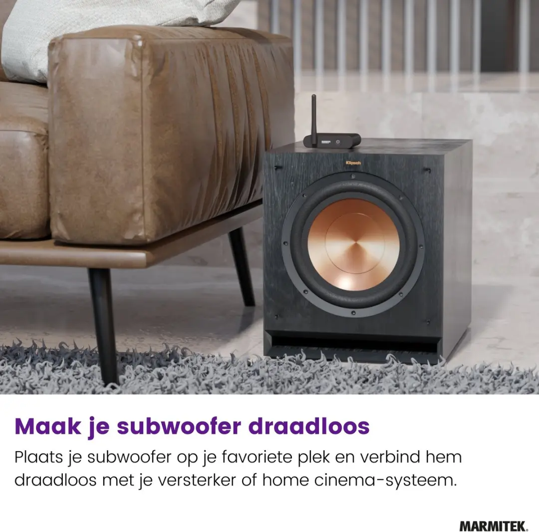 Marmitek WS400 Draadloze Audio Zender/Ontvanger - LFE Subwoofer - 25008451