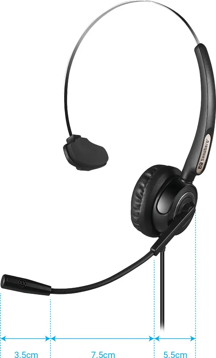 Sandberg USB Office Headset Pro Mono 126-14 - Zwart