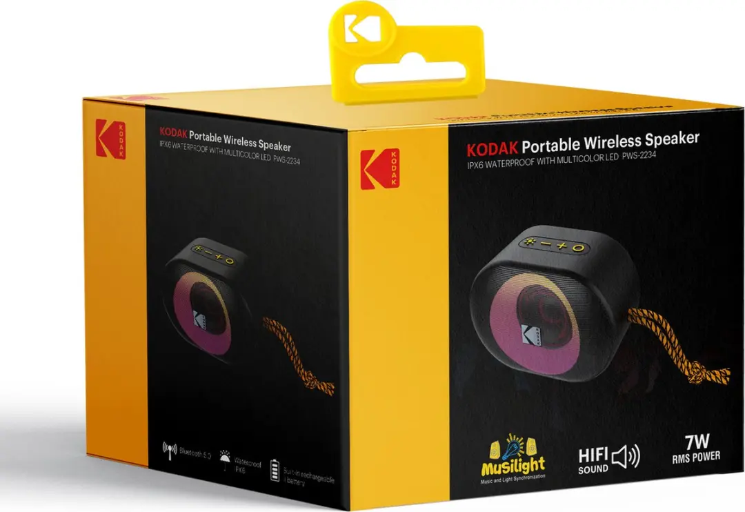 Kodak PWS-2234 Draagbare Bluetooth Speaker - 7W - Rouge