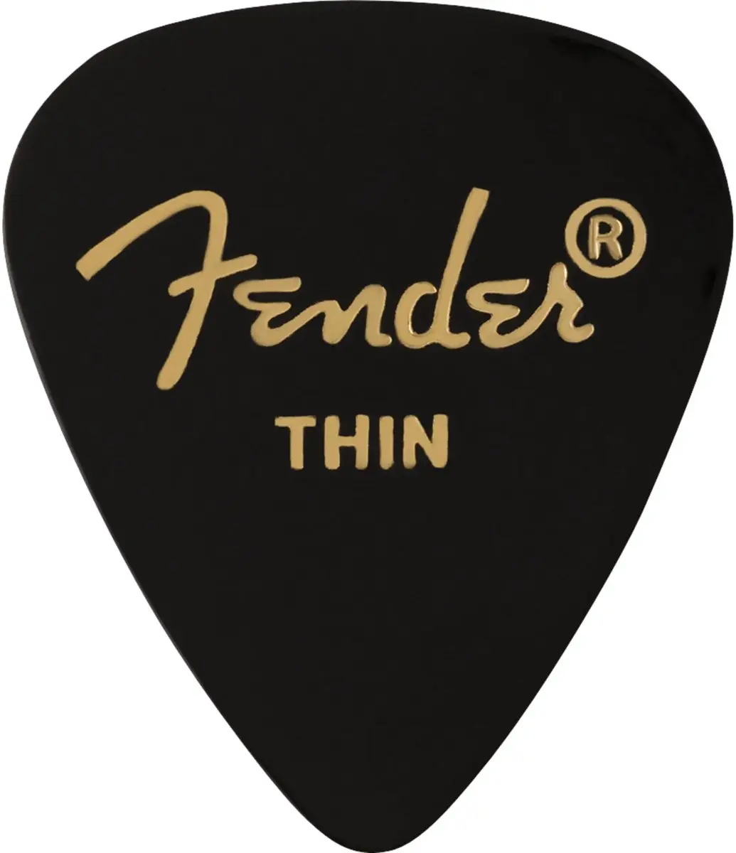 Fender Picks 351 Black Thin Plectrumset