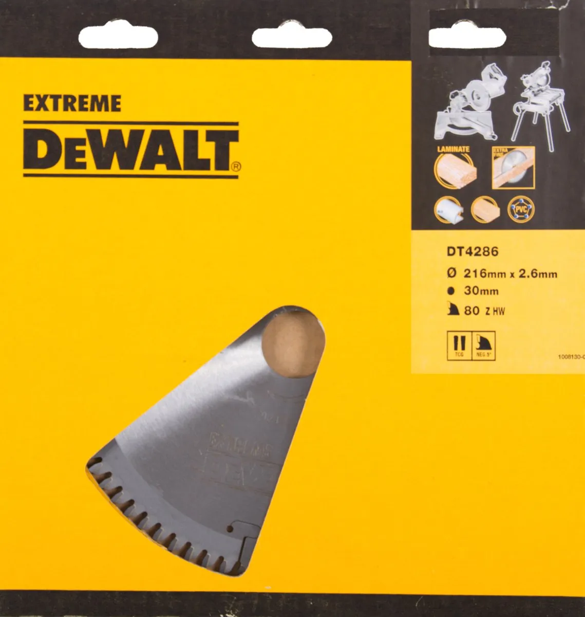 DeWALT Cirkelzaagblad Extreme DT4286 80T - Ø216mm Asgat 30mm