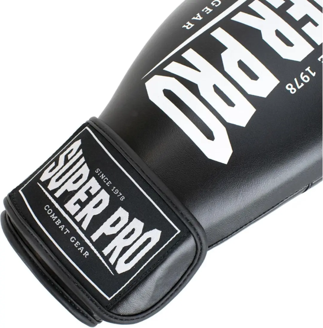 Super Pro Combat Gear Champ Bokshandschoenen 14oz - Zwart/Wit