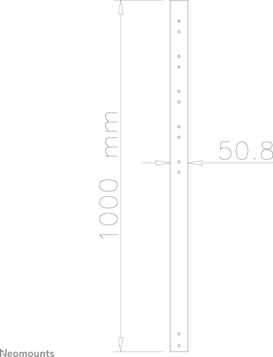 Neomounts FPMA-CP100 Verlengbuis 100cm - Zwart