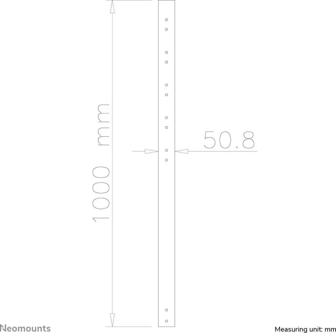 Neomounts FPMA-CP100 Verlengbuis 100cm - Zwart
