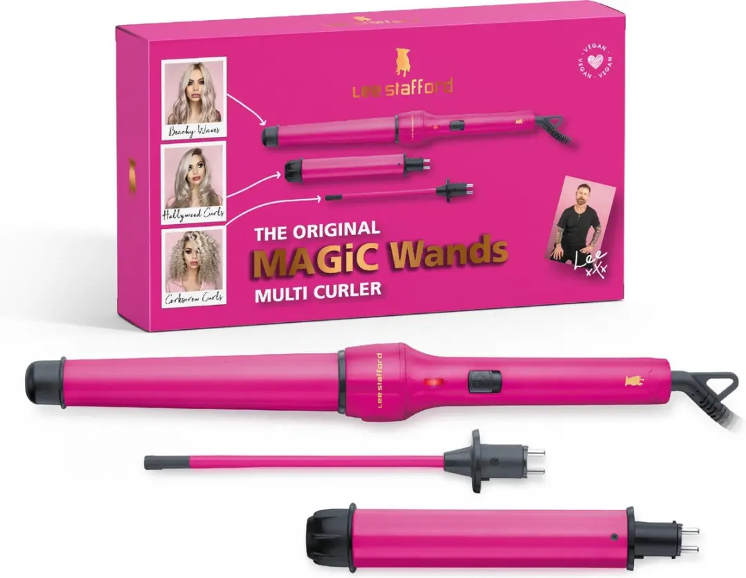 Lee Stafford Magic Wands Krultang - Hot Pink - 3 Opzetstukken