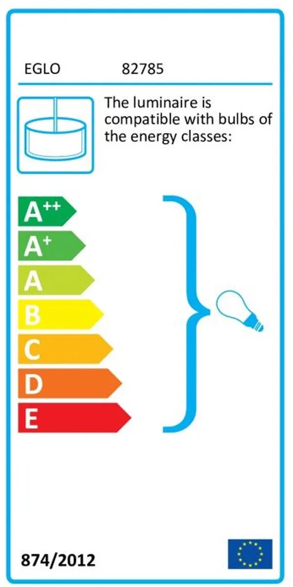 Eglo Vetro Hanglamp 1 Licht - Wit