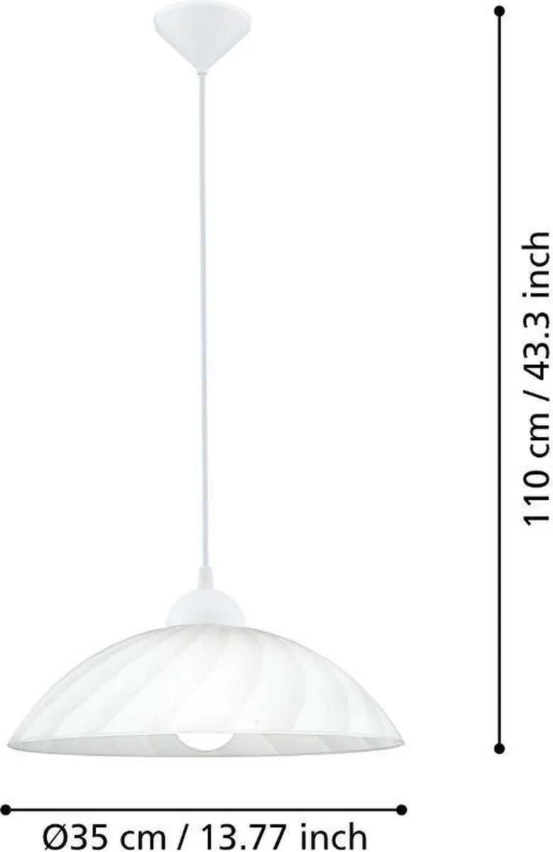 Eglo Vetro Hanglamp 1 Licht - Wit