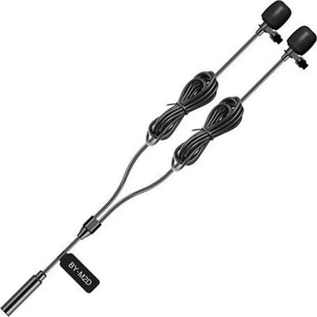 Boya BY-M2D Duo Lavalier Microfoon - iOS/Zwart