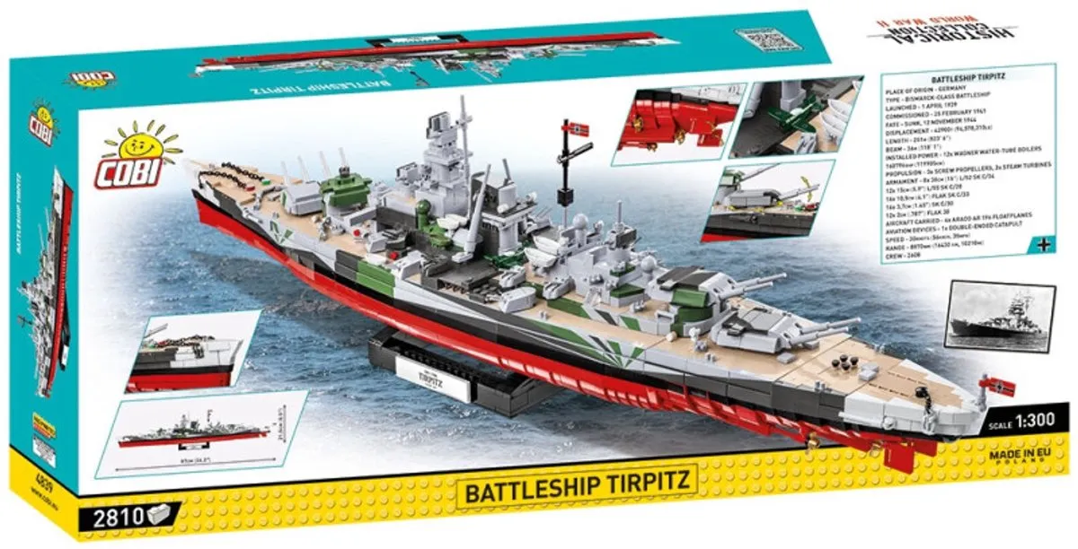 Cobi Slagschip Tirpitz - 2810 Onderdelen - Meerkleurig
