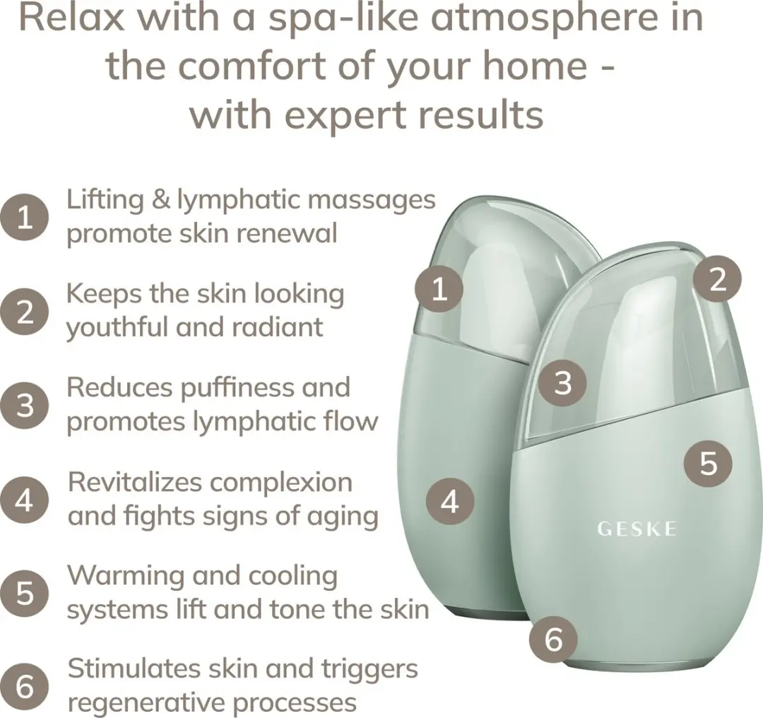 GESKE GK000700GN01 SmartApp Oog & Gezichtsmassager 7-in-1 - Groen