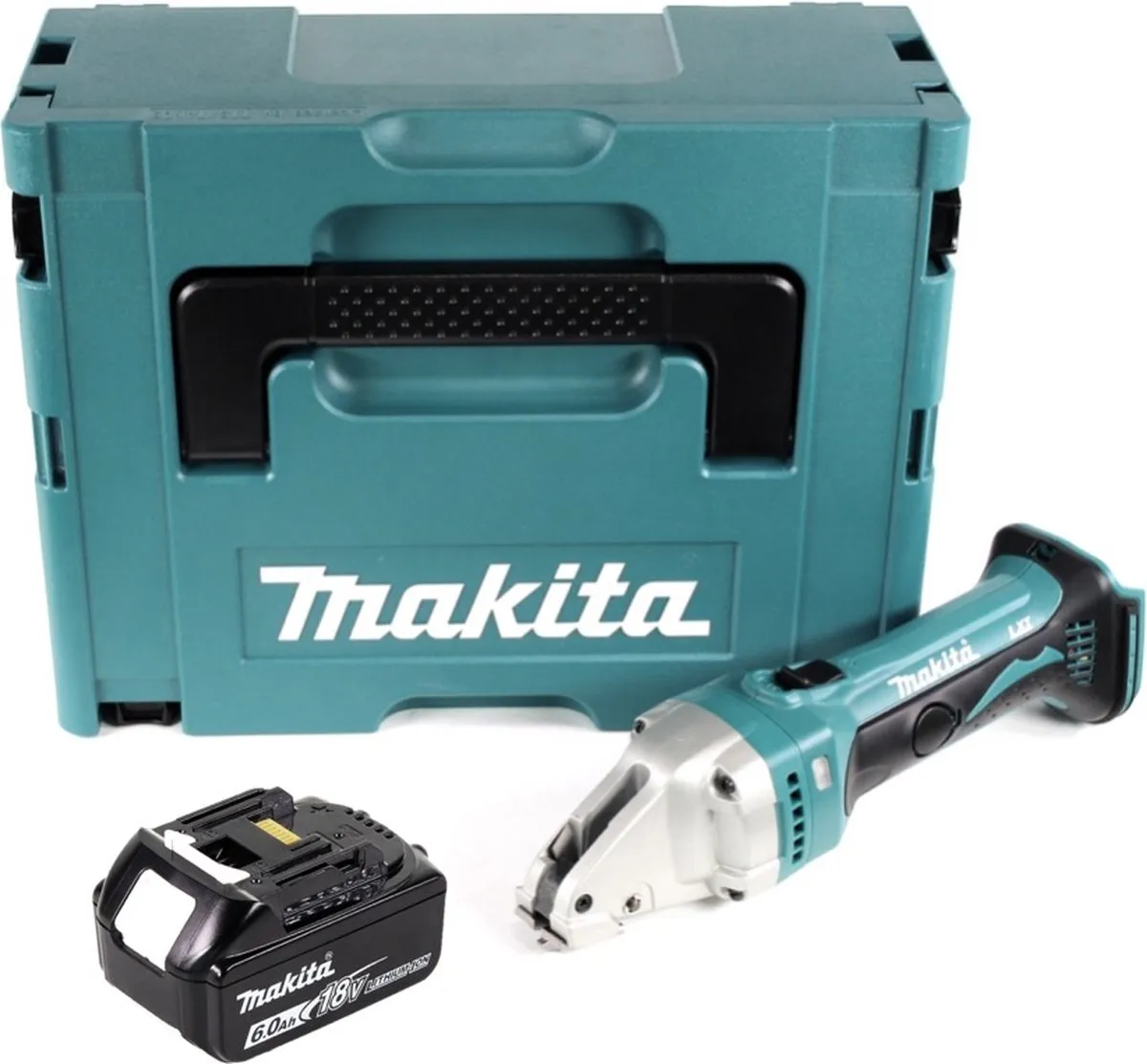 Makita DJS161G1J Accu Plaatschaar 18V 1,6mm - met 6,0Ah accu - afbeelding 2 van 5