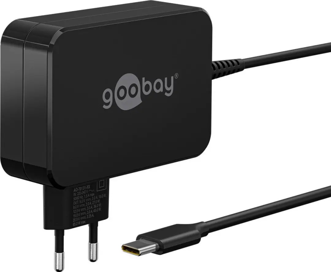 Goobay 65420 Laptop Oplader - 65W Zwart