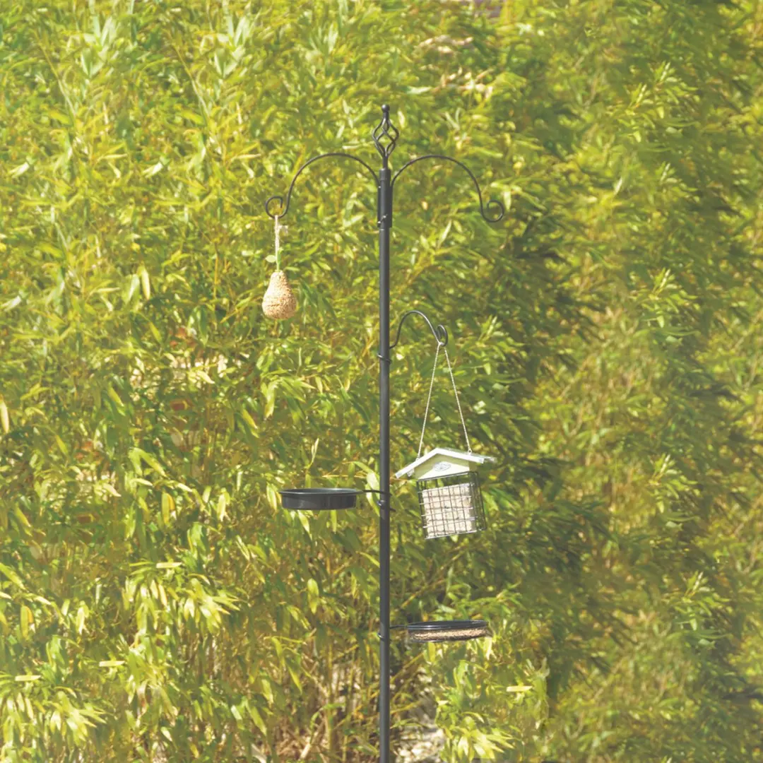 Esschert Design Best For Birds Voederstation - Zwart - 52x18x201cm