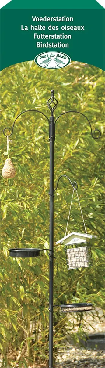 Esschert Design Best For Birds Voederstation - Zwart - 52x18x201cm - afbeelding 6 van 6