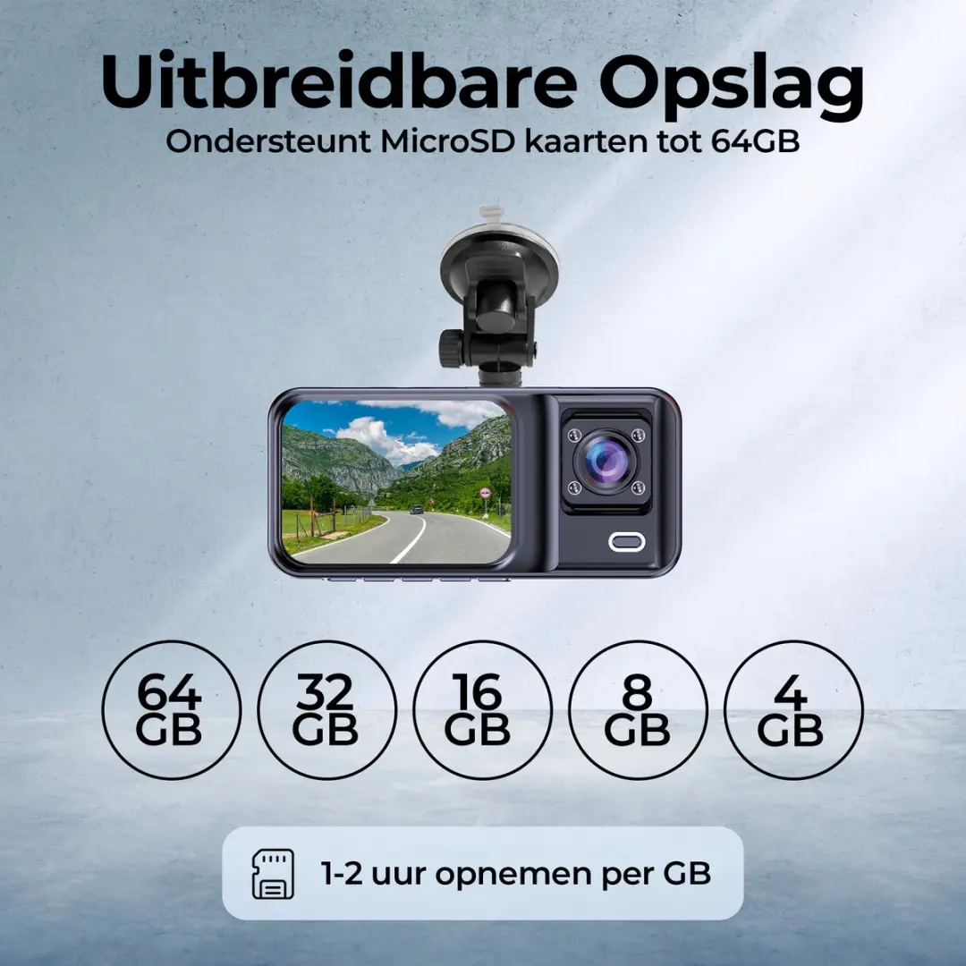 Denver Dual Cam CCT2500 Dashcam - Full HD 120° - Voor- en Cabin Camera - Zwart - afbeelding 6 van 6