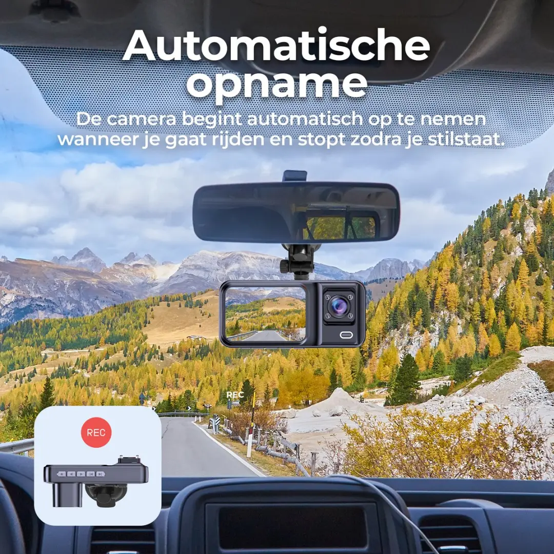 Denver Dual Cam CCT2500 Dashcam - Full HD 120° - Voor- en Cabin Camera - Zwart