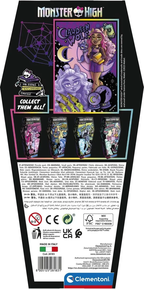 Clementoni Monster High Coffin Pack Puzzel 150 Stukjes - Multicolor - afbeelding 6 van 6