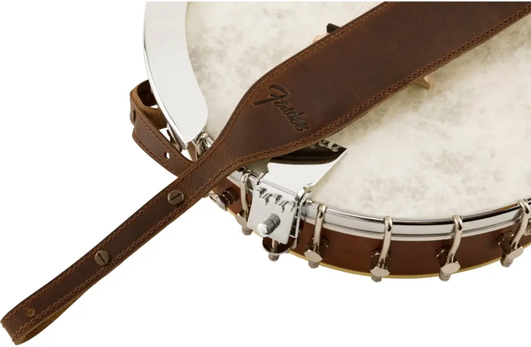 Fender Paramount Leren Banjo Gitaarband - Bruin