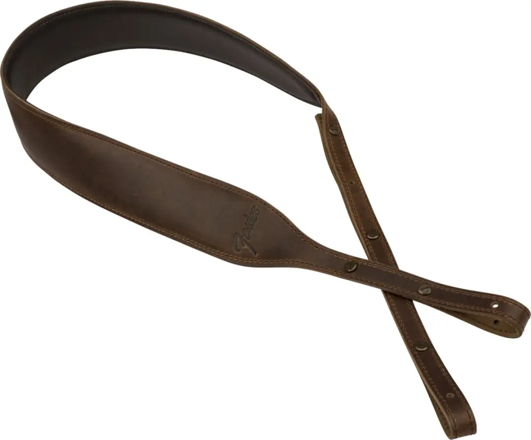 Fender Paramount Leren Banjo Gitaarband - Bruin