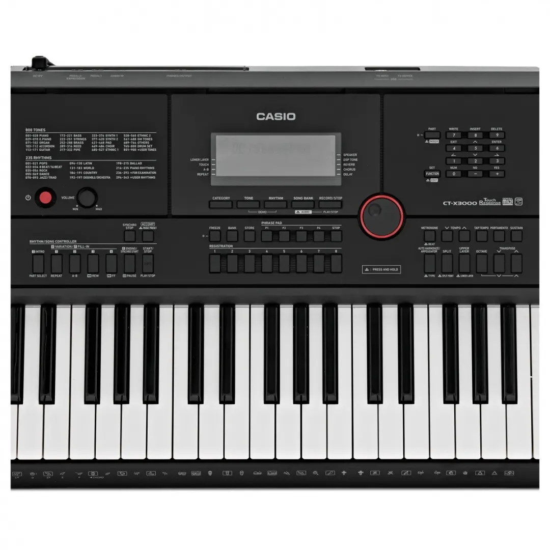 Casio CT-X3000 Keyboard - 61 Toetsen - Zwart