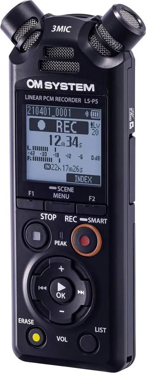 OM System LS-P5 Mobiele Audiorecorder - Zwart