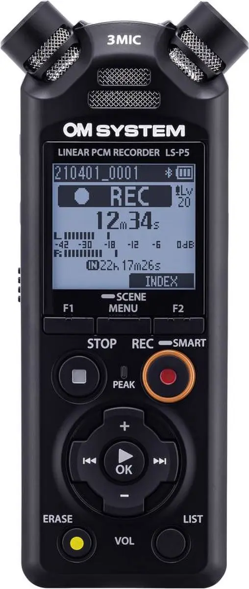 OM System LS-P5 Mobiele Audiorecorder - Zwart