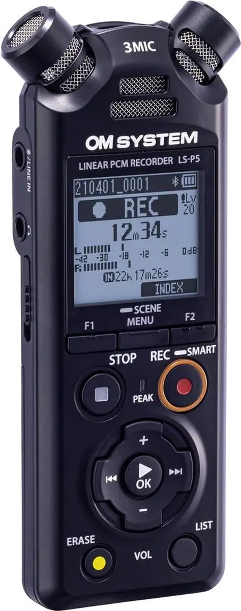 OM System LS-P5 Mobiele Audiorecorder - Zwart