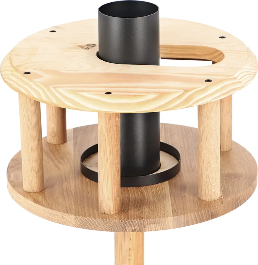 Esschert Design Voedertafel op voet - Zwart - afbeelding 6 van 6