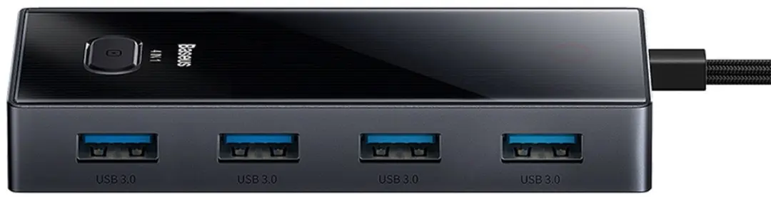 Baseus PioneerJoy USB-C Hub - 4x USB-A 3.0 - Grijs