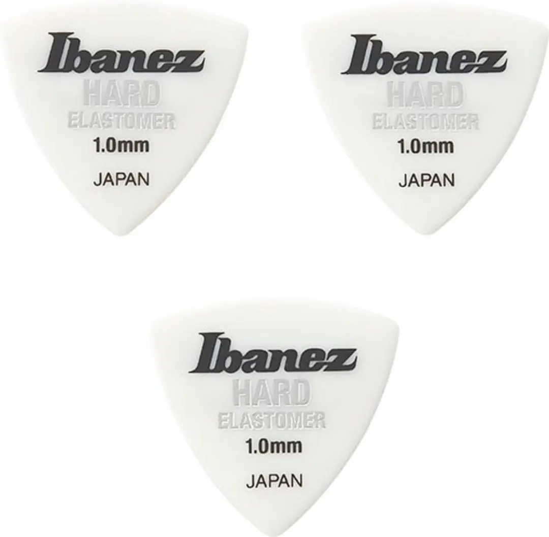 Ibanez BEL8HD10 Elastomer Triangle Plectrumset 1.0mm - Wit - 3 Stuks