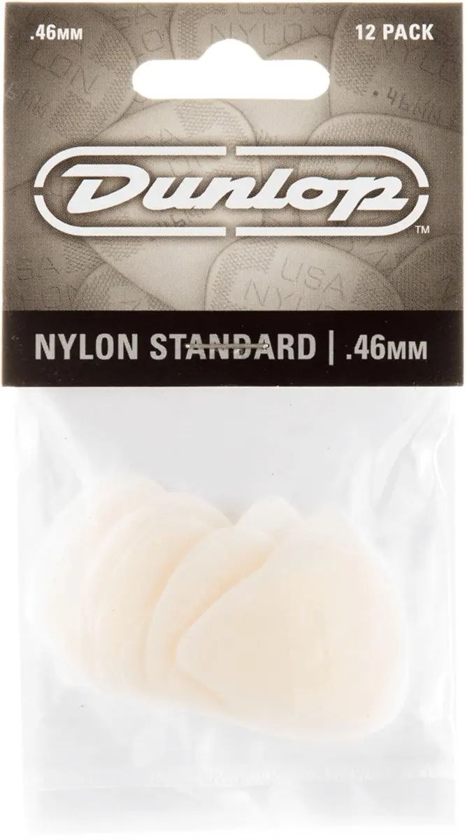 Dunlop Nylon Standard .46 Plectrum - 12 Stuks Wit
