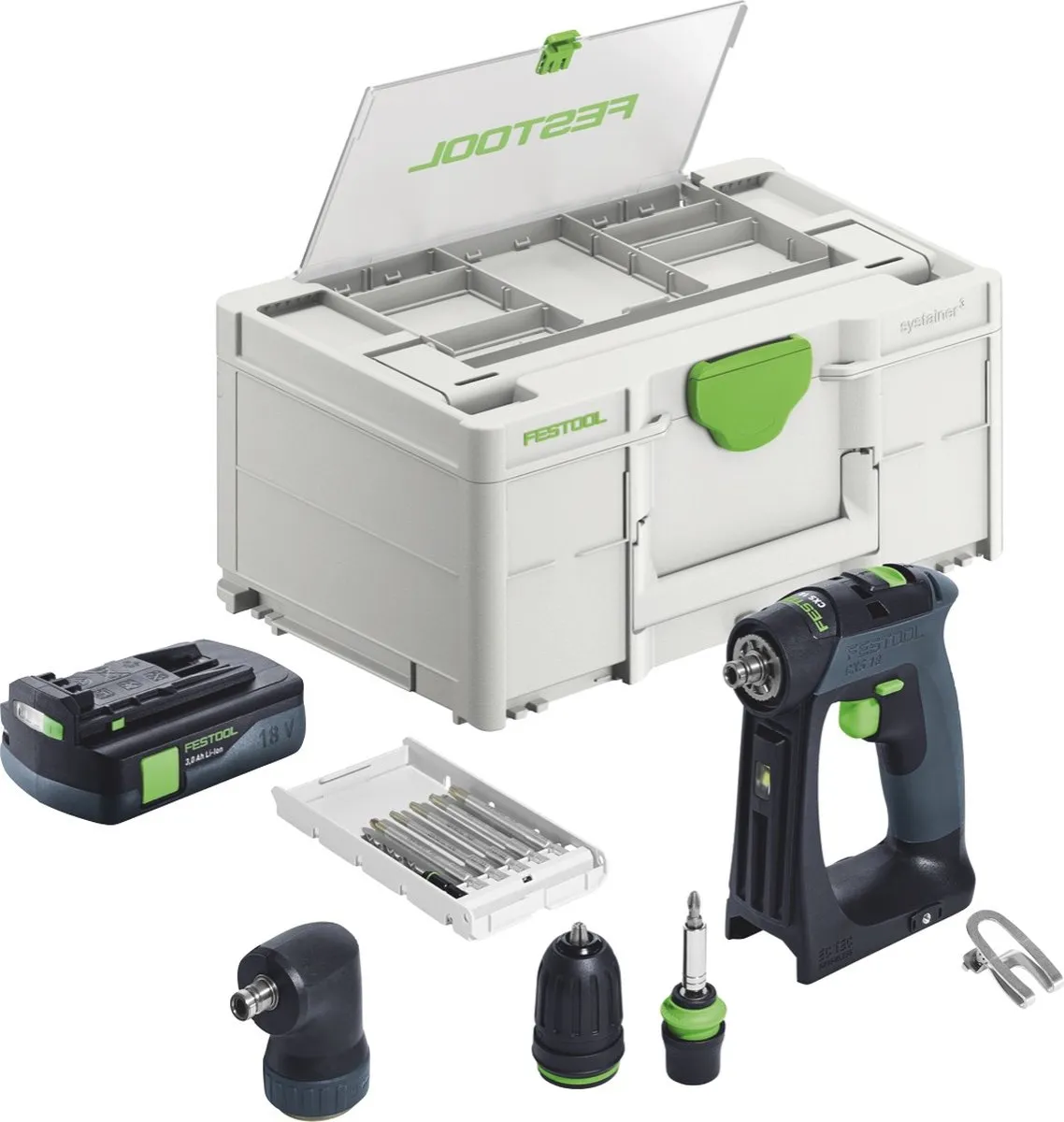 Festool CXS 18-Basic-Set Accuschroefboormachine 18V - 40Nm - 13 standen