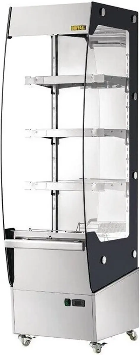 Buffalo CW146 Slimline Warmhoudvitrine - 1650W - Zwart/Zilver