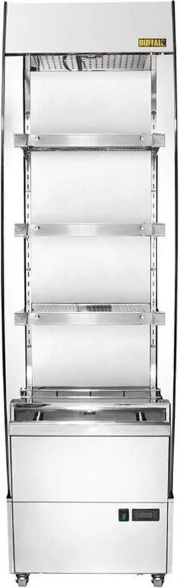 Buffalo CW146 Slimline Warmhoudvitrine - 1650W - Zwart/Zilver