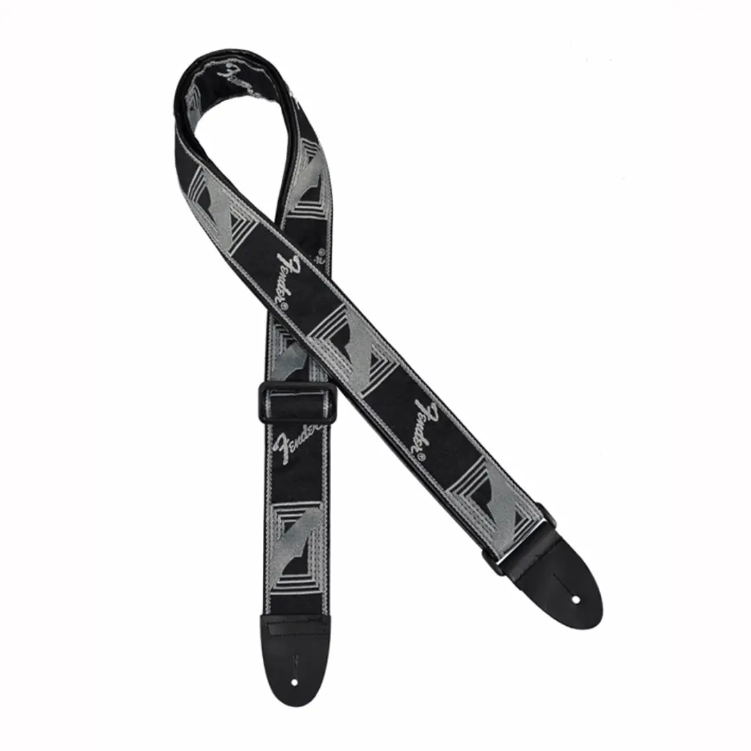 Fender Gitaarband Monogrammed 2 inch - Zwart/Lichtgrijs/Donkergrijs